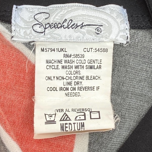 SPEECHLESS Red Black Printed A-Line Dress medium - Picture 11 of 12